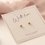 Tiny Gold Or Rose Gold Love Heart Studs, thumbnail 5 of 11
