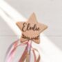 Keepsake Wooden Flower Girl Wand With Floral Design, thumbnail 2 of 8