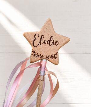 Keepsake Wooden Flower Girl Wand With Floral Design, 2 of 8