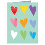 Mini Coloured Hearts Card, thumbnail 3 of 4