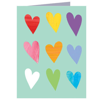 Mini Coloured Hearts Card, 3 of 4