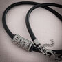 Mens Leather Necklace With Name Beads, thumbnail 1 of 12