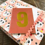 Mini Gold Foiled Number Nine Card, thumbnail 3 of 5