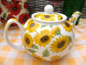Two Cup Teapot In Sunflower Design, 7 of 7