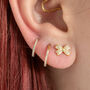 Gold Bow Stud Earrings, thumbnail 1 of 5