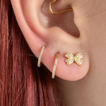 Gold Bow Stud Earrings, 2 of 6