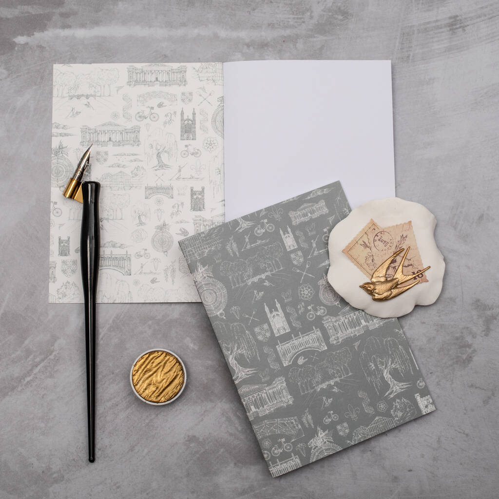 Tissue Wrapped Cambridge Stationery Set By Sleepy Bee Studio