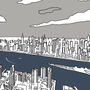 New York Manhattan Aerial View Print, thumbnail 2 of 2