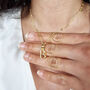18k Gold Vermeil Plated Initial Pendant Necklace, thumbnail 3 of 5