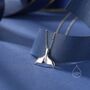 Whale Tail Pendant Necklace In Sterling Silver, thumbnail 4 of 10