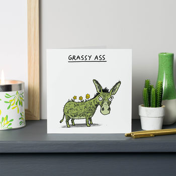 Grassy Ass Thank You Card, 2 of 2