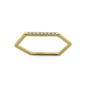 Pave Hexi Stacker Ring, 2 of 4