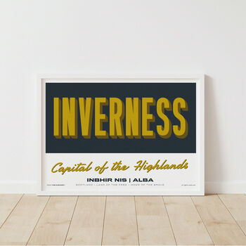 Personalised Inverness Retro Favourite City Print, 3 of 7