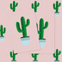 Cactus Wrapping Paper X Two Sheets, thumbnail 2 of 2