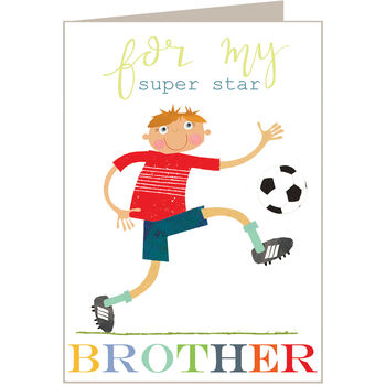 Football Brother Greetings Card, 2 of 4