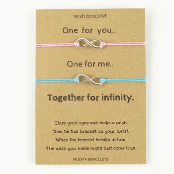 Love You Forever Infinity Wish Bracelet Set, 3 of 5
