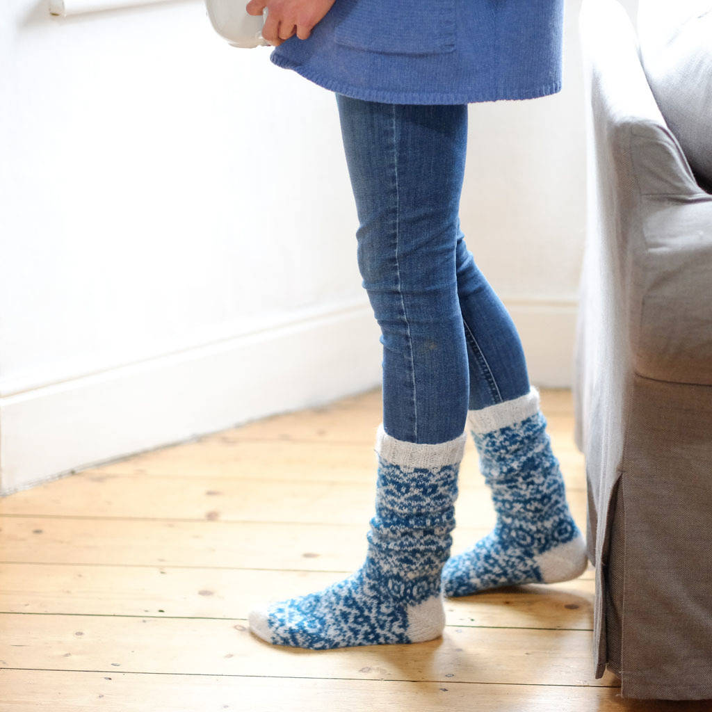 hand knitted mohair socks by bibico