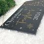 Personalised Festive Gold Slate Hanging Sign 25 X 15cm, thumbnail 4 of 6