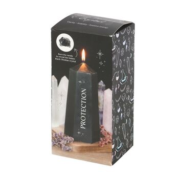 Protection Crystal Candle Obsidian Crystal, 3 of 5