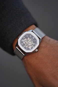 Thomas And George Automatic Skeleton Watch Berlin Silver Edition, 6 of 8