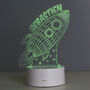 Personalised Rocket LED Colour Changing Night Light, thumbnail 4 of 9