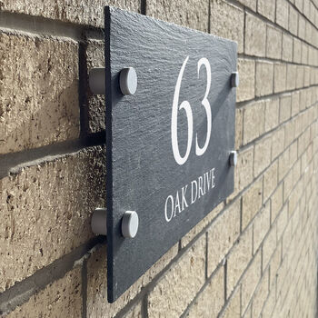 Personalised Classic Slate House Number Sign, 2 of 2