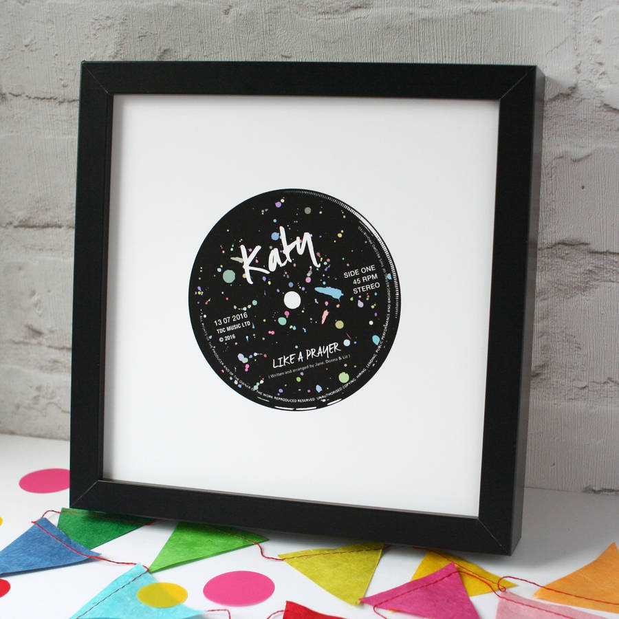 personalised 80s record label print by the design conspiracy