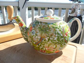 Two Cup Teapot In William Morris Golden Lily Design, 7 of 9