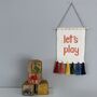 'Let's Play' Knitted Wall Hanging, thumbnail 2 of 4