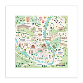 Map Of Bath Print By Hilary Yafai, 3 of 8