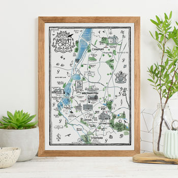 Map Of The Borough Of Waltham Forest Signed Print, 3 of 3