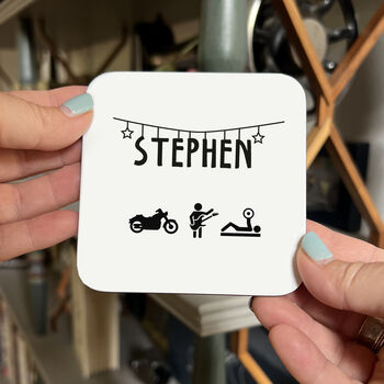 Personalised Hobbies Coaster Card, 2 of 5