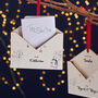 Illustrated Wooden Envelope Personalised Christmas Tree Decoration, thumbnail 1 of 5