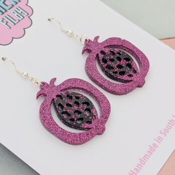 Pomegranate Glitter Earrings, 2 of 5