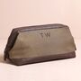 Personalised Men's Canvas Wash Bag In Brown, thumbnail 4 of 8