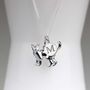 Personalised Solid Silver Cat Necklace, thumbnail 1 of 5