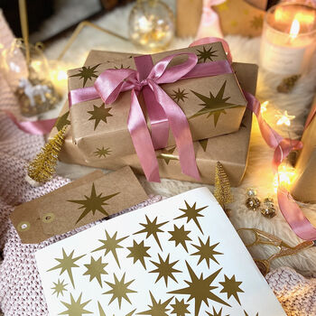 Cluster Star Christmas Gift Stickers, 5 of 7