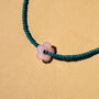 Turquoise Bead And Rose Quartz Flower Necklace, thumbnail 2 of 3