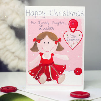Personalised Rag Doll Relation Christmas Card, 4 of 8