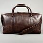 Large Cognac Leather Weekend Holdall, thumbnail 5 of 8