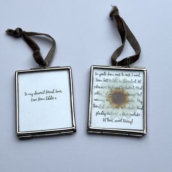 Personalised Paper Daisy Flower And Poetry Mini Framed Gift, 3 of 12