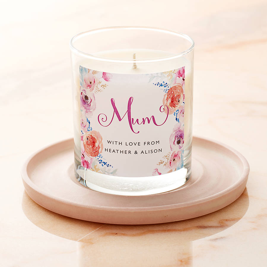 Floral Bouquet 'Mum' Candle By Little Cherub Design