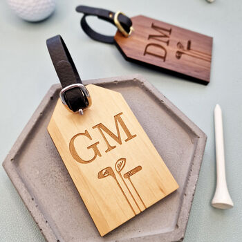 Personalised Wooden Golf Bag Tag, Golfing Gift, 2 of 4