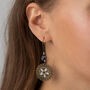 Boho Grey And Black Antique Look Earrings, thumbnail 2 of 3