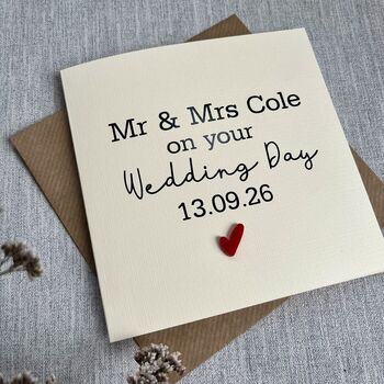 Personalised On Your Wedding Day Card, 2 of 2