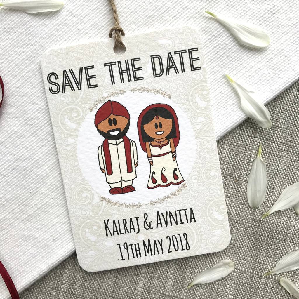 Indian Save The Date By The Abstract Bee