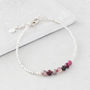 October Birthstone Bracelet With Personalised Tag, thumbnail 3 of 10