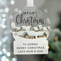 Personalised Christmas Scene Acrylic Snowglobe Hanging Decoration Gift Boxed, thumbnail 4 of 5