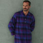 Men's 'Berwick' Check Brushed Cotton Nightshirt, thumbnail 1 of 2