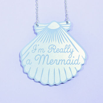 'I'm Really A Mermaid' Shell Necklace, 7 of 7